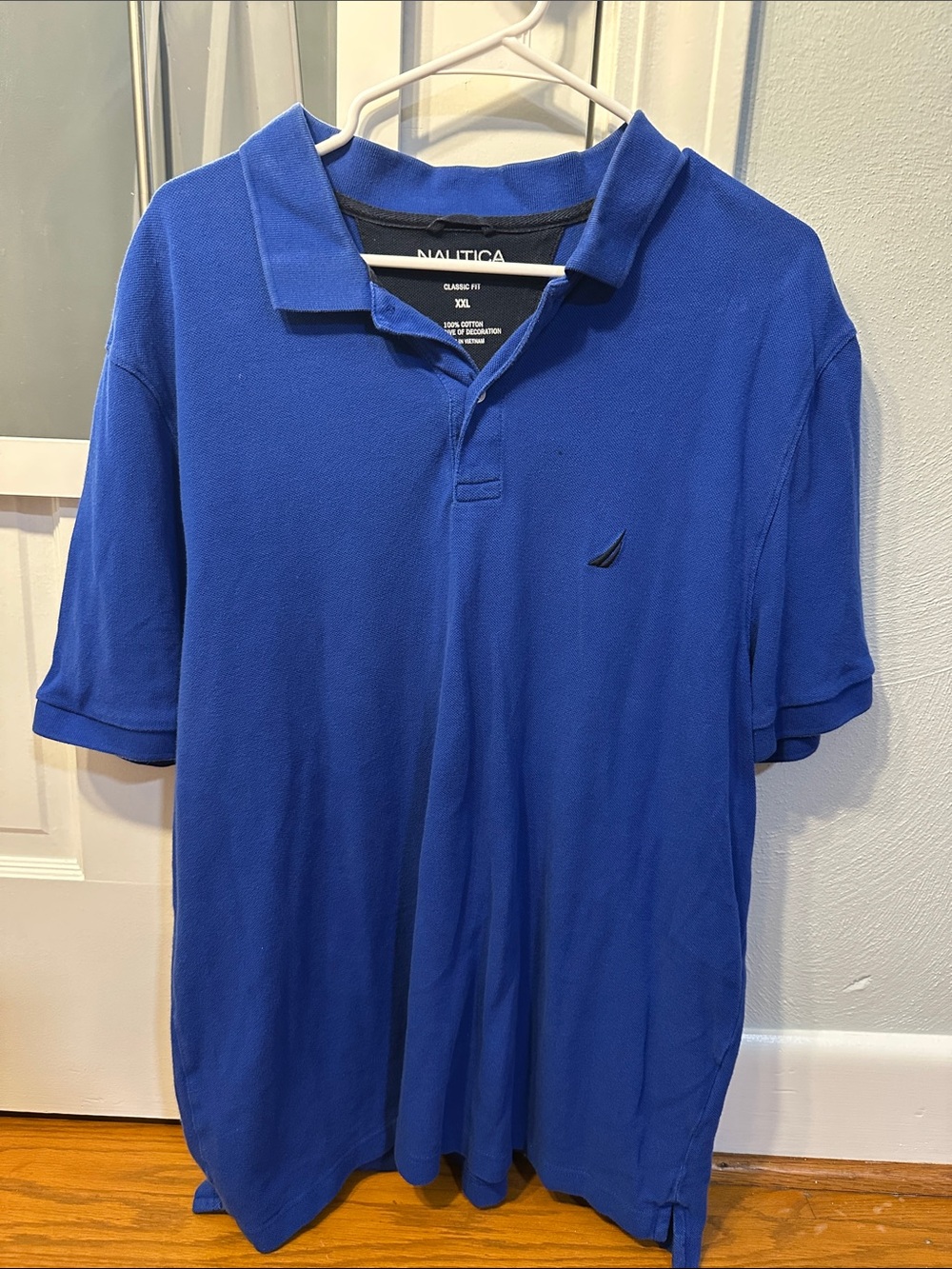 Nautica Men's Polo Shirt in Royal Blue with Navy Logo